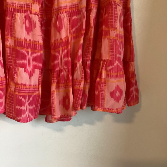 Anthropologie Danielle Duer Tiered Mini Skirt Womens Small Tangerine Fairycore - Picture 5 of 14